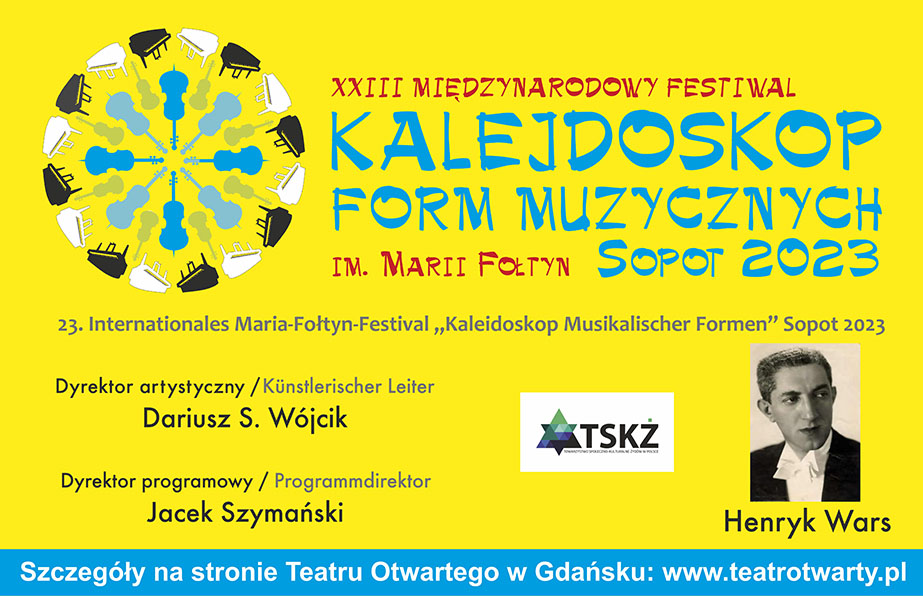 [Patronat TSKŻ] XXIII Międzynarodowy Festiwal „Kalejdoskop Form Muzycznych im. Marii Fołtyn” Sopot 2023